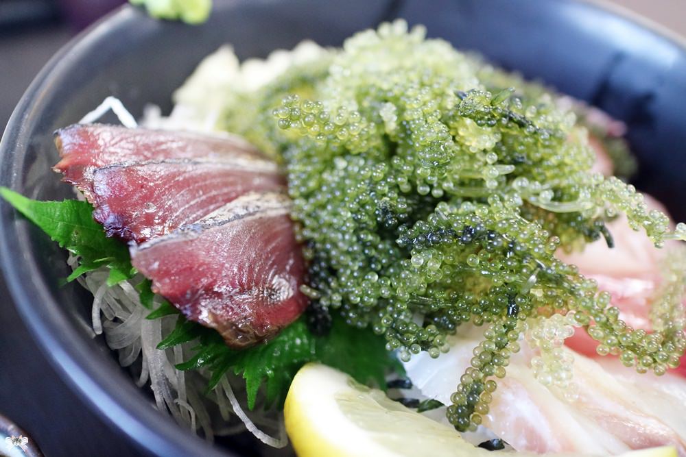 《沖繩美食》海人料理海邦丸|海葡萄鮮味生魚片丼飯，近本部町水族館