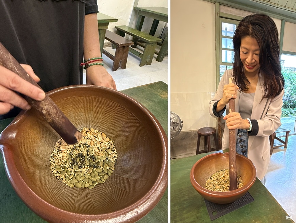《新竹北埔茶館》水井茶堂| 北埔老街，在古蹟老宅擂茶DIY
