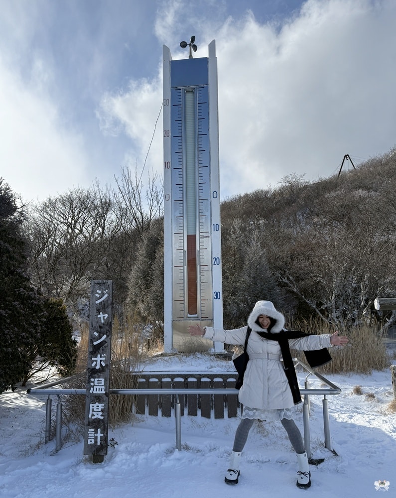 《日本九州景點》別府空中纜車|九州最大纜車登鶴見岳，雪白銀色世界