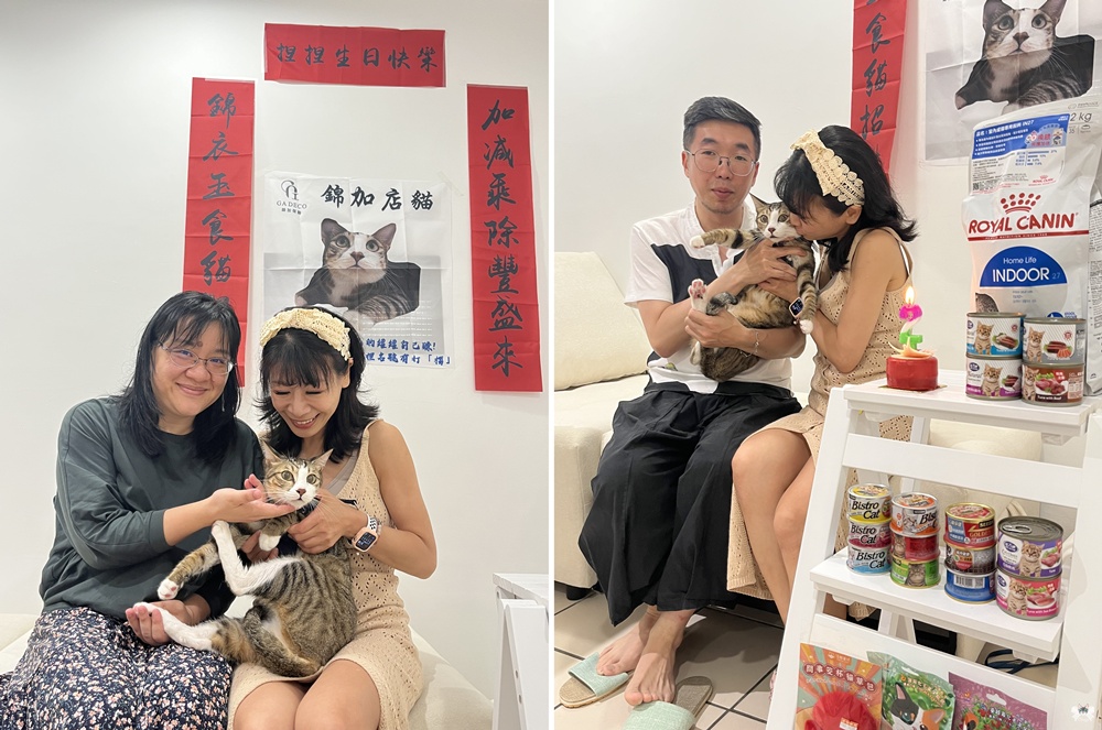 【包養貓咪日誌】捏捏四歲生日快樂！扮裝一日全家店長